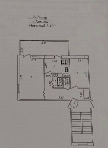 2-комнатная квартира, массив Домбрабад, 16-я горбольница
