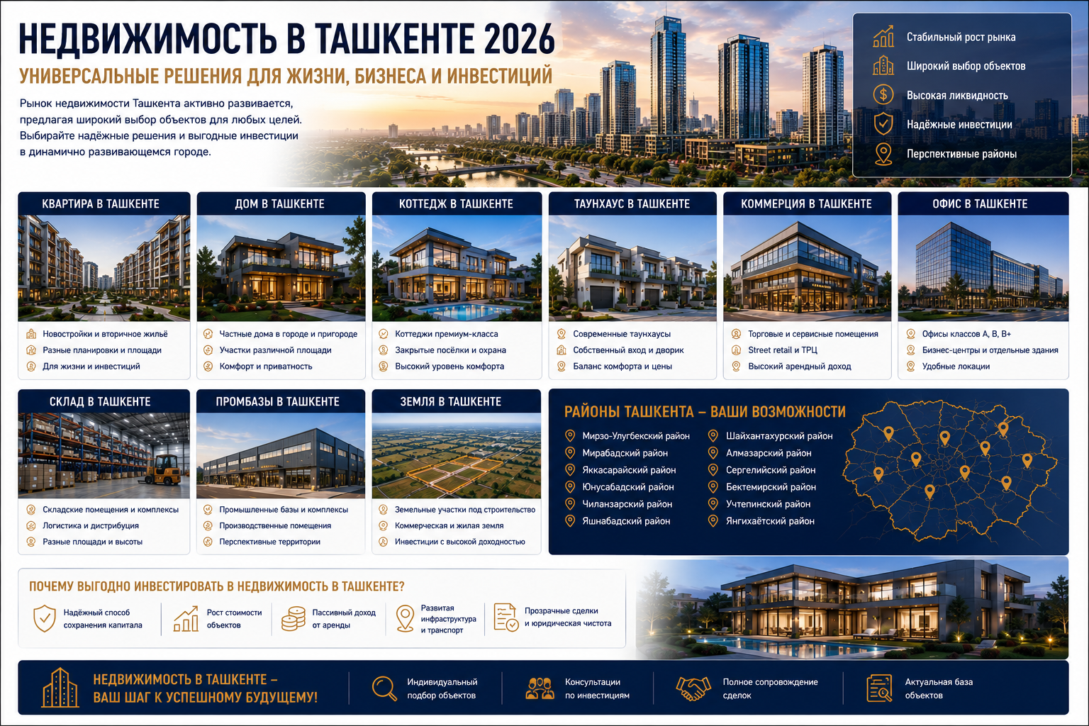 Недвижимость в Ташкенте 2026: почему многофункциональные объекты становятся главным трендом рынка