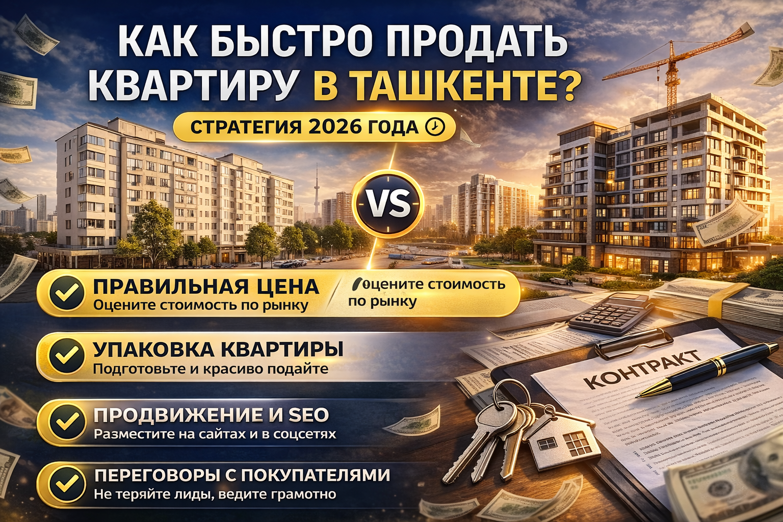 Как быстро продать квартиру в Ташкенте в 2026 году: стратегия, которая работает
