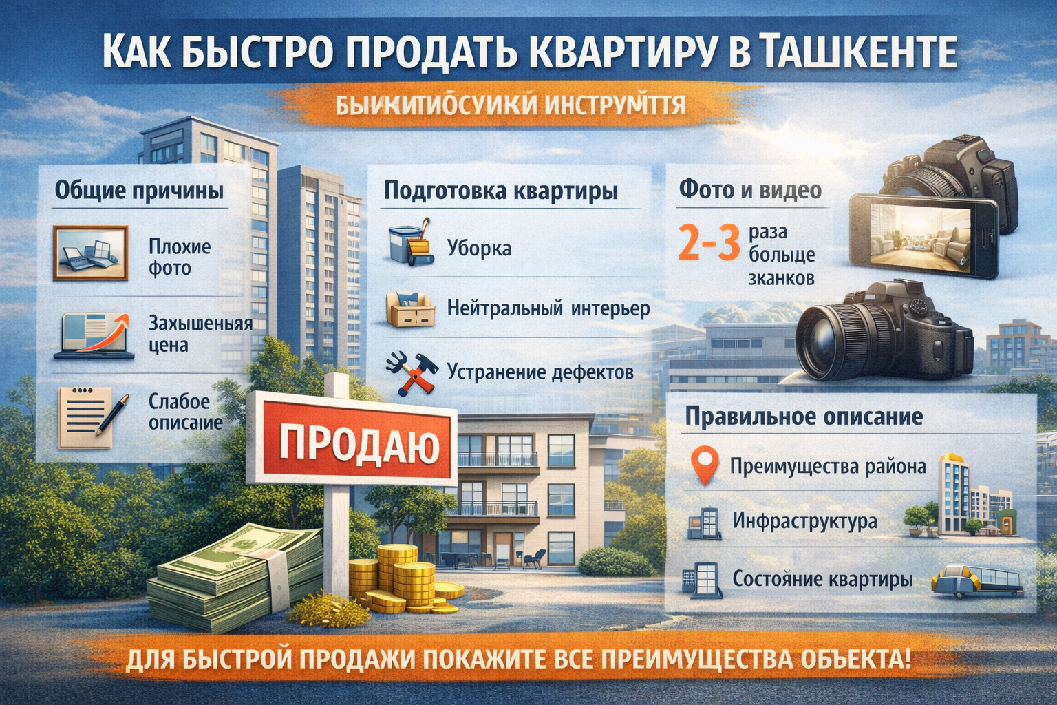 Как быстро продать квартиру в Ташкенте