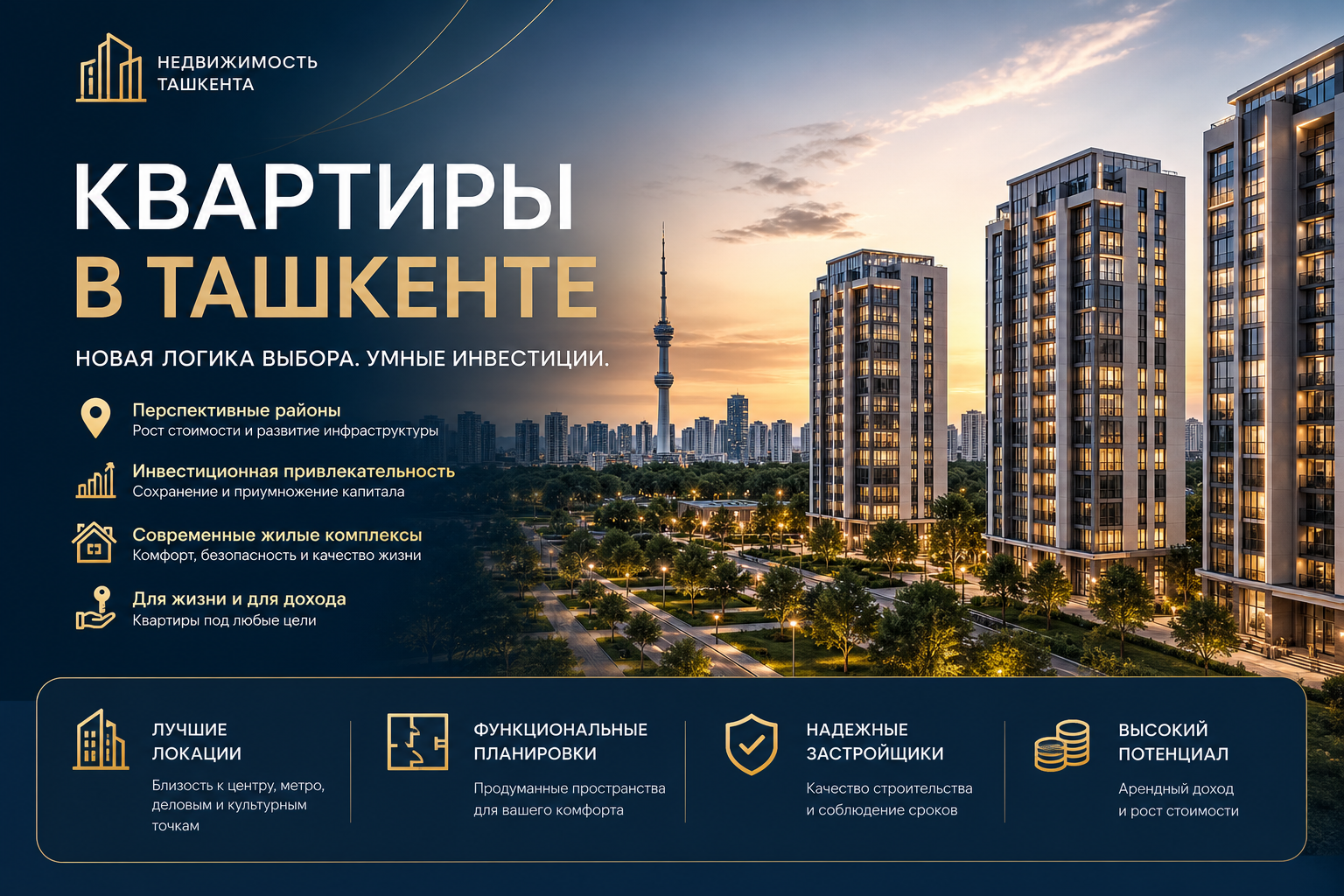 Квартиры в Ташкенте 2026: как меняется структура спроса и почему «средний сегмент» исчезает